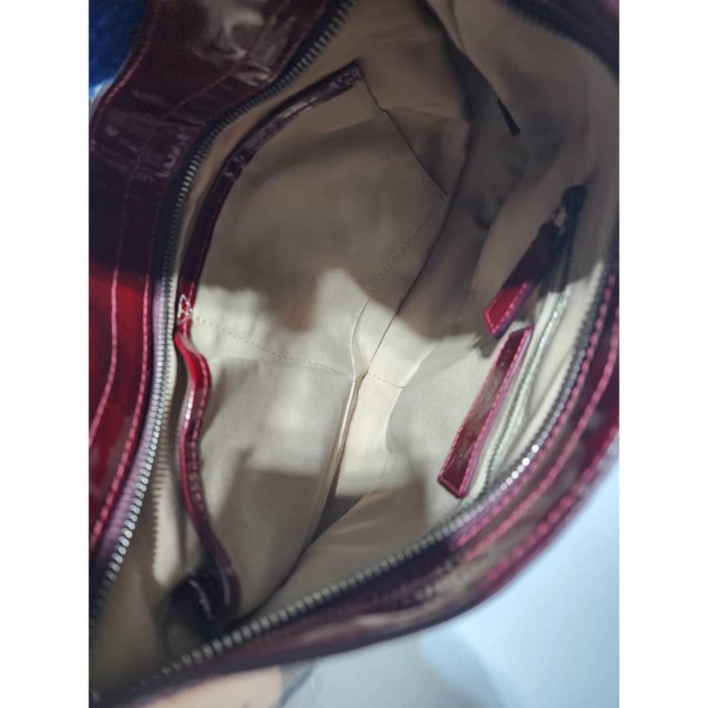 Authentic Burberry Nova Check Berry Red Star Small Hernville Hobo Bag Burgundy - Picture 12 of 13